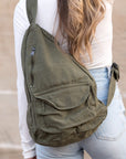 Oversized Canvas Sling Bag