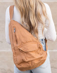 Oversized Canvas Sling Bag
