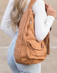 Oversized Canvas Sling Bag