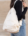 Oversized Canvas Sling Bag