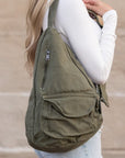 Oversized Canvas Sling Bag