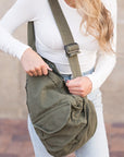 Oversized Canvas Sling Bag