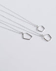 Open Hex Necklace / Silver
