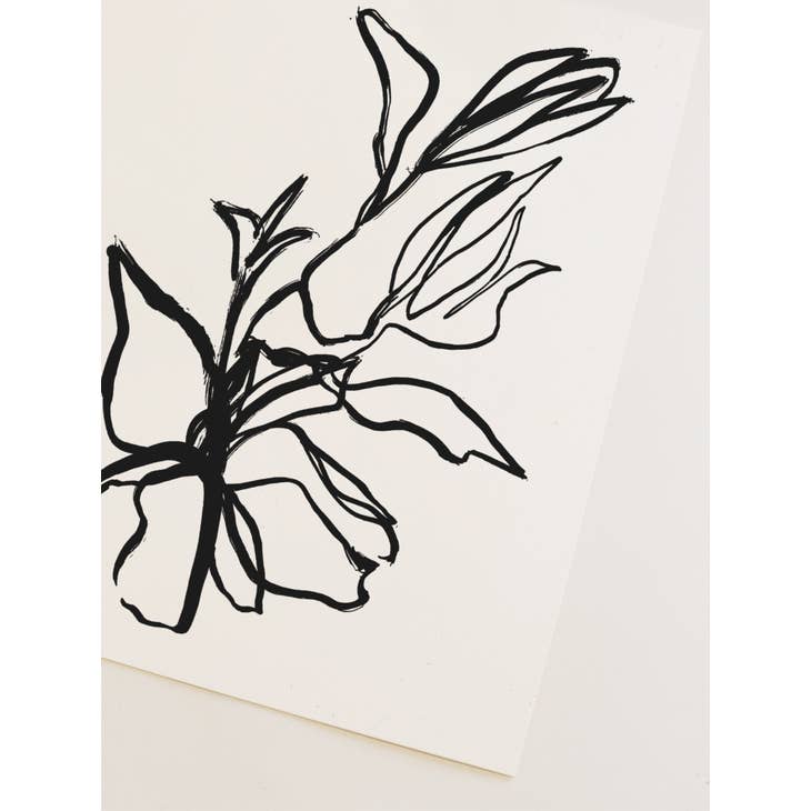 Flora Art Print in Noir 8&quot; x 10&quot;