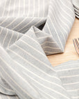 Grey Striped Tablecloth - Cloth + Cabin