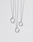 Open Hex Necklace / Silver