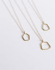 Open Hex Necklace / Gold