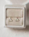 Outline Triangle Stud Earrings - Cloth + Cabin
