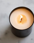 Black Tumbler Wood Wick Candle / Lavender + Chamomile