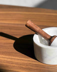 White Marble Mortar + Pestle