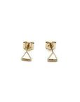 Outline Triangle Stud Earrings - Cloth + Cabin
