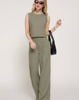 Brylee Linen Look Pants Set
