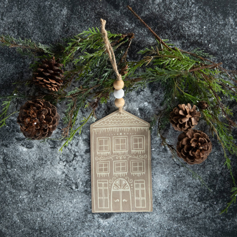 Natural Double Door Building Ornament - Cloth + Cabin