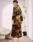Velvet Floral Kimono Robe