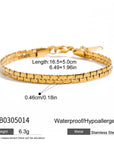 18K Gold Matte Chain Bracelet