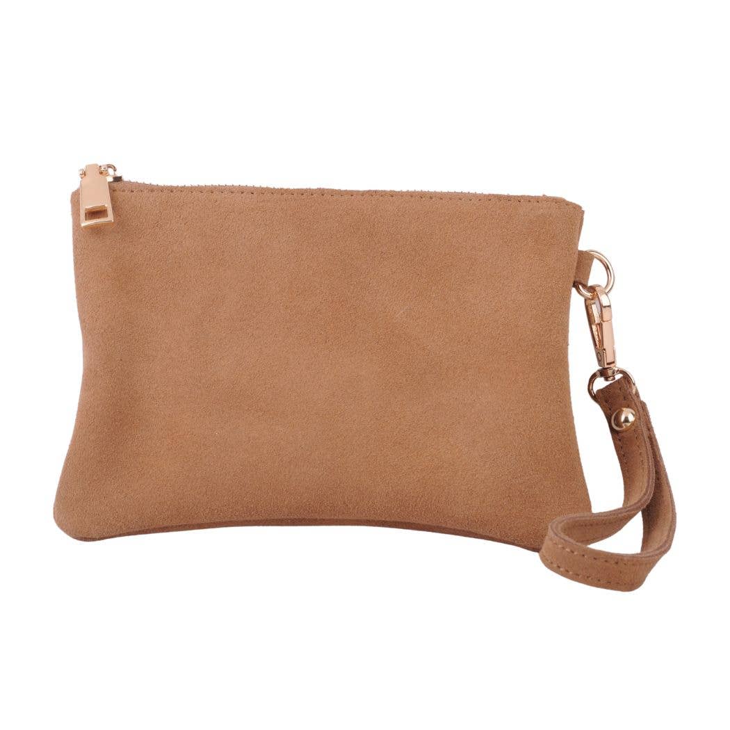 Suede Wristlet Pouch
