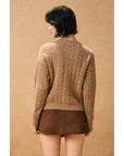 Peyton Cable Knit Crew Neck Sweater