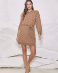 Audrey Belted Sweater Dress