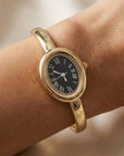 Hinged Oval Bangle Watch Bracelet