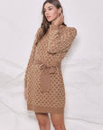 Audrey Belted Sweater Dress