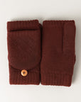 Knit Convertible Fingerless Mittens Gloves