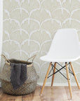 Feather Palm White Peel and Stick Wallpaper