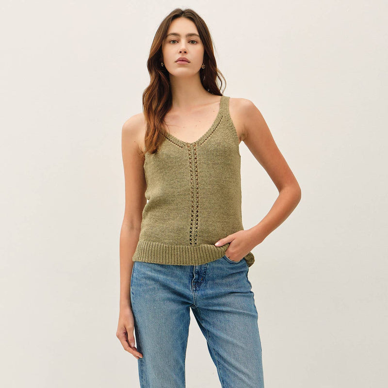 Naima Pointelle Sweater Tank - Cloth + Cabin