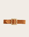 Marbled Swirl Square Buckle Elastic Belt