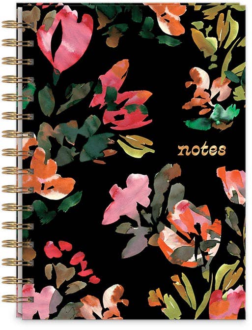Spiral Journal Hazy Florals Black