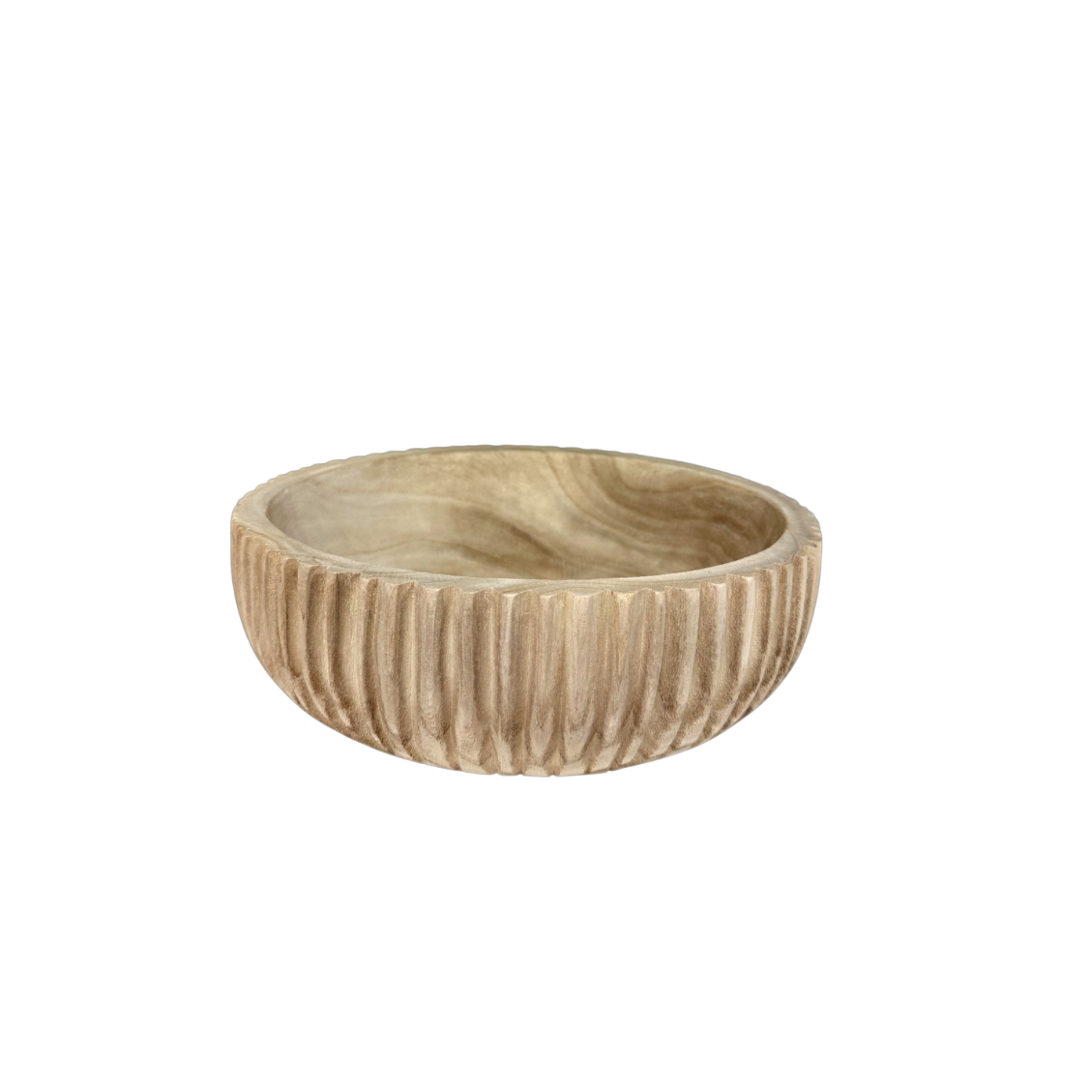 Round Natural Wood Bowl