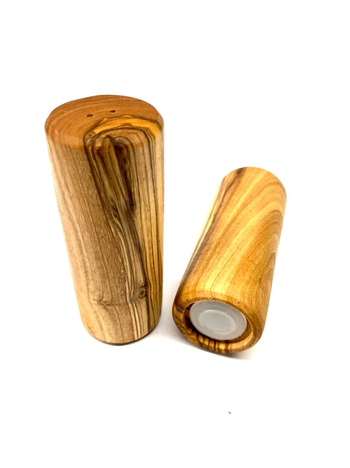 Olive Wood Salt + Pepper Shakers