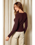 Kenzie V-Neck Fitted Sweater