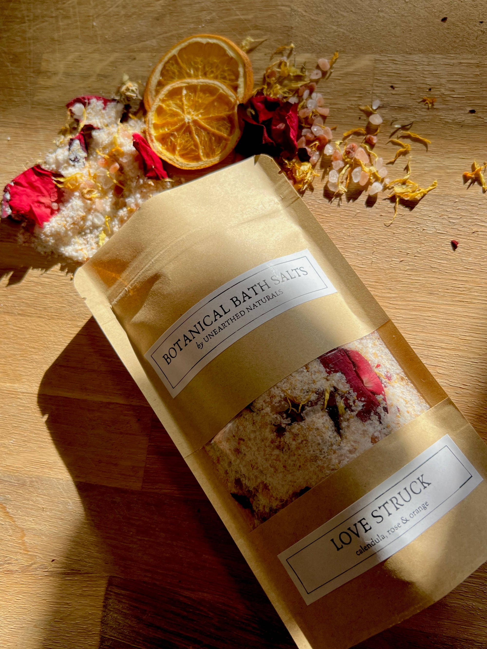Love Struck - Calendula, Rose, &amp; Orange Bath Salts - Cloth + Cabin