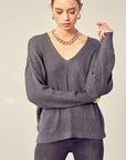 ROBIN V-NECK KNIT TOP