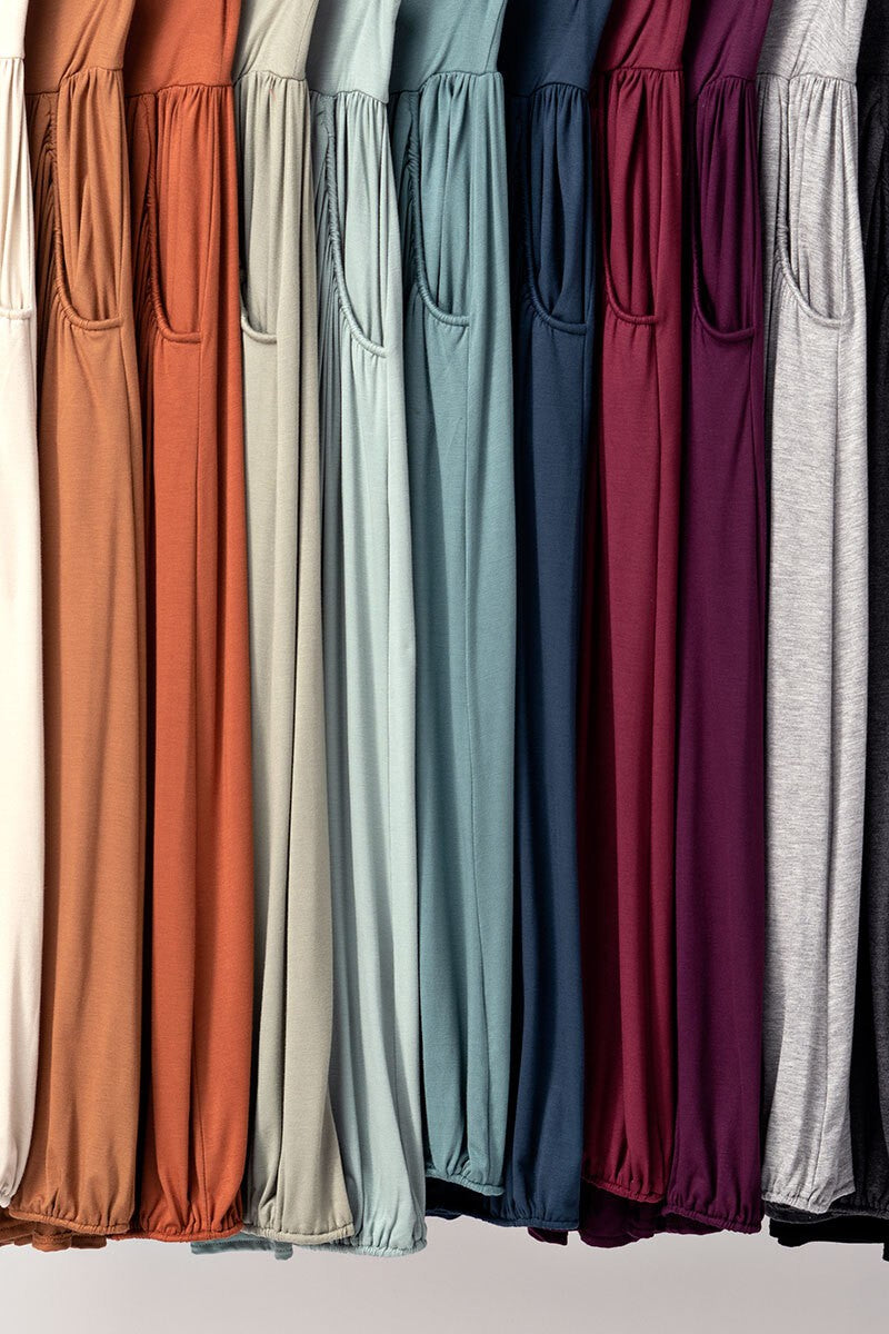 Jersey Pleated Maxi Skirt