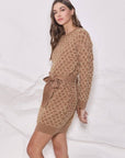 Audrey Belted Sweater Dress