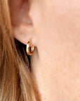 18k Gold Filled Plain 11mm Clicker Hoop Earrings