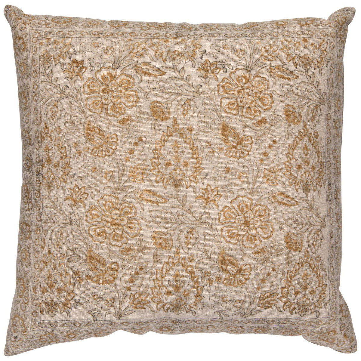 Celosia Block Print Pillow 18 x 18 inch