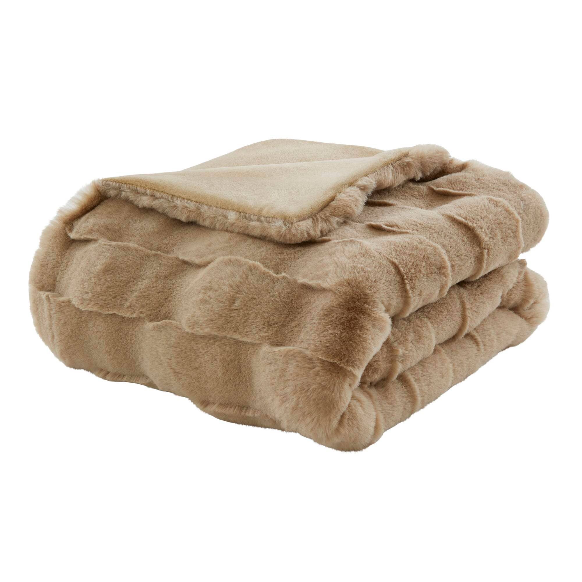 Faux Fur Velvet Throw Blanket