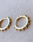 18k Gold Filled Hoop Earrings with Ball Detail