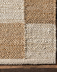 Christana Traditional Checkered Jute Area Rug