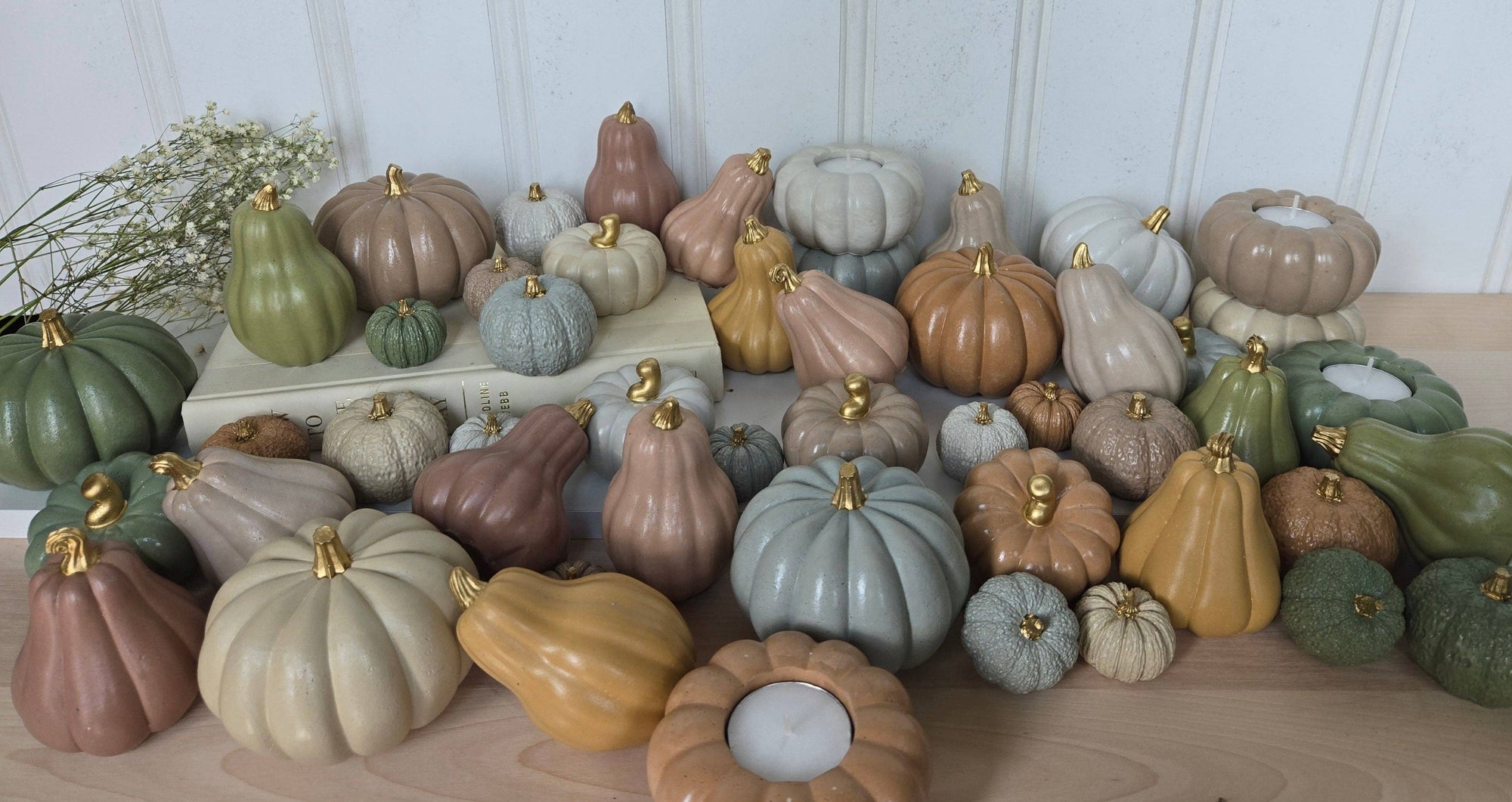 Concrete Pumpkins /  White