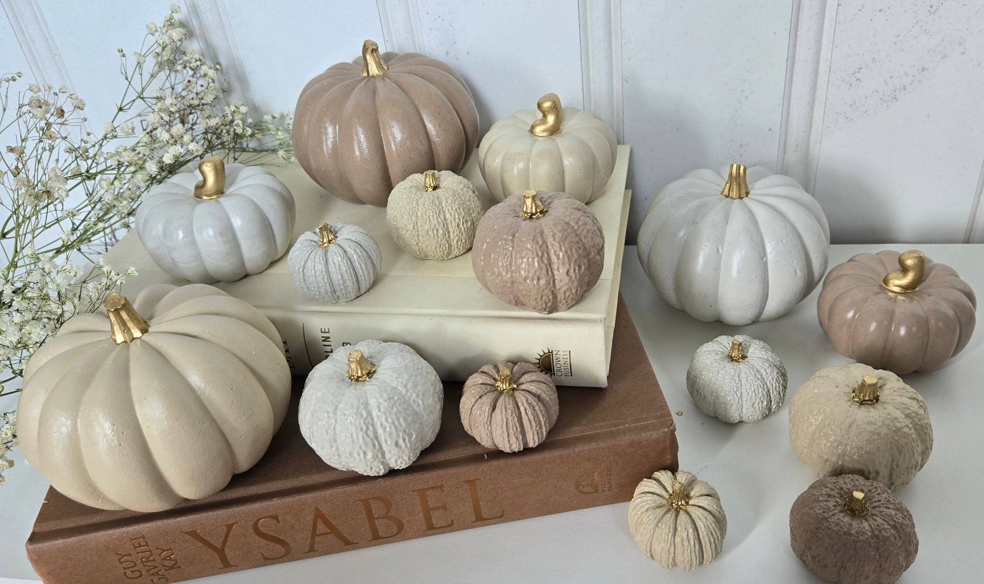 Concrete Pumpkins /  White