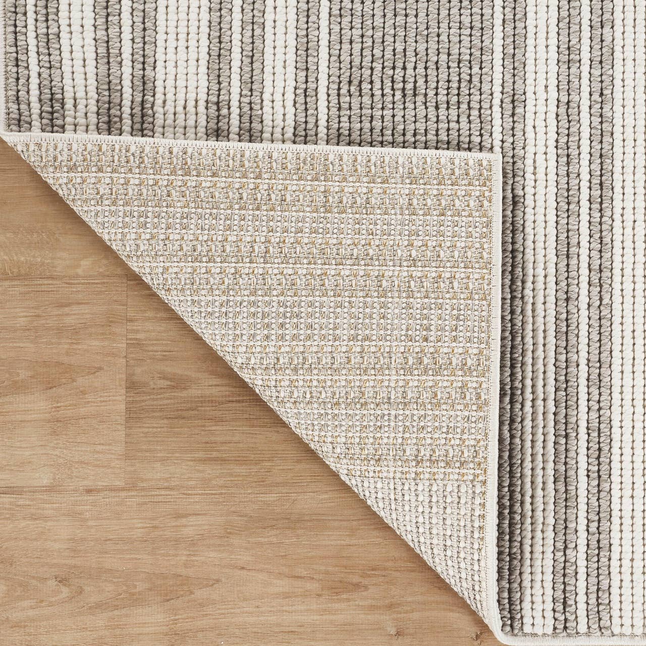 4 X6 Luca Striped Grey Cream Area Rug