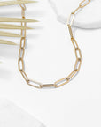 18K Gold Paperclip Necklace