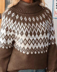 Fair Isle Turtleneck Sweater