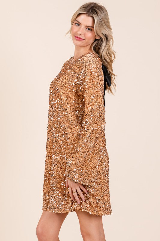 Sally Sequin Cocktail Mini Dress