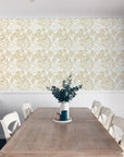 Stencil Foliage Wheat Non-Pasted Wallpaper