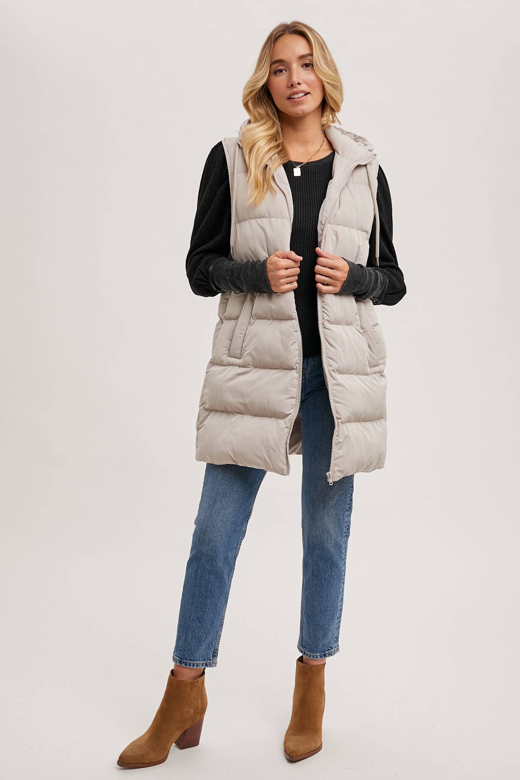 Longline Puffer Vest