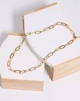 18K Gold Paperclip Necklace